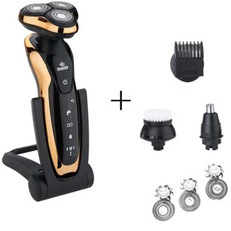 Elektrische Scheerapparaat Voor Mannen Oplaadbare Mannen Scheerapparaat Usb 3Blades Draagbare Water Proof Scheren Machine Zozen Elektrische Scheerapparaten 9001-f