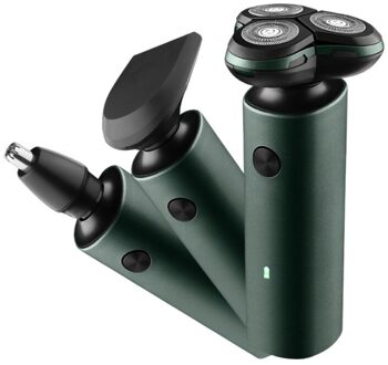 Elektrische Scheermes Scheerapparaat Voor Mannen IPX7 Waterdicht Wasbaar Verwijderbare Precisie Baard Haar Trimmer Rotary Scheerapparaten Scheren Machine 3 IN 1