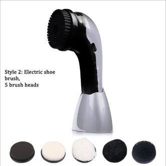 Elektrische Schoen Reinigingsmachine Draagbare Oplaadbare Oliën Waxen Polijsten 5/7 Opzetborstels One-Touch Schakelaar stijl 2