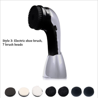 Elektrische Schoen Reinigingsmachine Draagbare Oplaadbare Oliën Waxen Polijsten 5/7 Opzetborstels One-Touch Schakelaar stijl 3