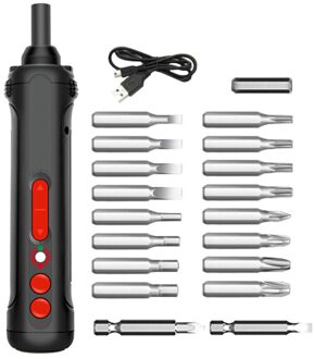 Elektrische Schroevendraaier Led Licht 2000Mah Batterij Usb Oplaadbare Schroevendraaier Schroevendraaier Boor Schroef Driver Diy Tool Reparatie Set