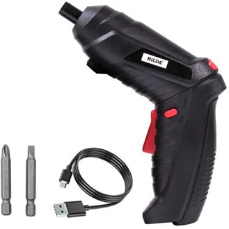 Elektrische Schroevendraaier Oplaadbare Draadloze Elektrische Boor Schroef Installatie Schroevendraaier Huishoudelijke Diy Power Tools zwart