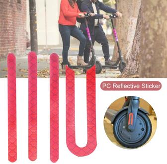 Elektrische Scooter Beschermende Sticker Accessoires Voor Xiaomi M365 Pro Voorwiel U-Vormige Reflecterende Strip Tape Sticker