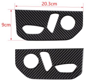Elektrische Seat Aanpassing Panel Decoratie Sticker Cover Trim Voor Ford F150 Interieur Accessoires koolstofvezel