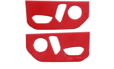 Elektrische Seat Aanpassing Panel Decoratie Sticker Cover Trim Voor Ford F150 Interieur Accessoires rood koolstofvezel