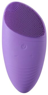 Elektrische Siliconen Gezicht Reiniging Borstel Sonic Massage Usb Oplaadbare Ultra Sonic Gezicht Cleaner Beauty Tool Gezichtsreiniging Borstel Paars