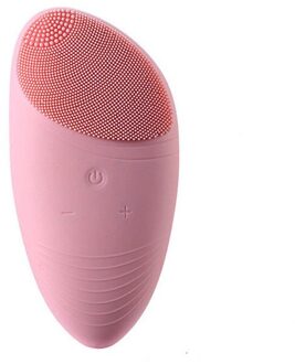 Elektrische Siliconen Gezicht Reiniging Borstel Sonic Massage Usb Oplaadbare Ultra Sonic Gezicht Cleaner Beauty Tool Gezichtsreiniging Borstel Roze