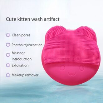 Elektrische Siliconen Gezicht Reiniging Borstel Ultrasone Trillingen Diepe Poriën Schoner Zacht Gezicht Wassen Borstel Met Spiegel geel