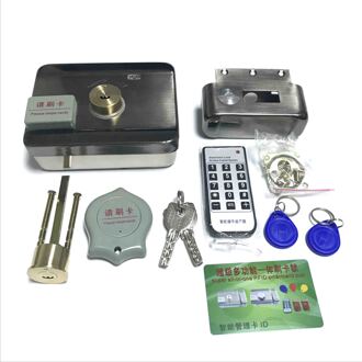 Elektrische slot motor slot ondersteuning 125KHz RFID card mechanische sleutels om de deur voor toegangscontrole home security Kit 1