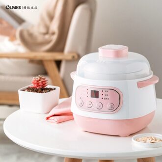 Elektrische Slow Cooker Keramische Huishoudelijke Intelligente Water Stoofpot Multi Tijd-Afspraak Koken Appliance Soep Elektrische Kookpan roze