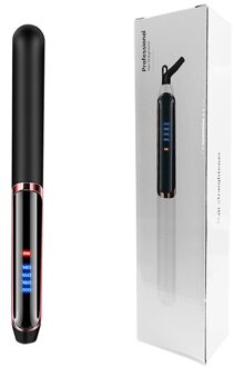 Elektrische Stijltang Professionele Haar Krultang Krultang Steil Haar Spalk Flat Iron Crimper Ptc Haar Styling Tools zwart-met doos / EU