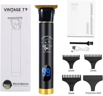 Elektrische T9 Kaalhoofdige Tondeuse Draadloze Kapper Tondeuse Voor Mannen Baard Scheerapparaat Recharge Professionele Haar Snijmachine Clipper9 met doos