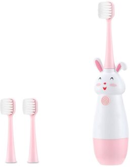 Elektrische Tandenborstel Met Borstel Hoofd Huishouden Smart Sonische Tandenborstel Portable Antislip Tandenborstel Voor Kinderen roze 3 Brush hoofd