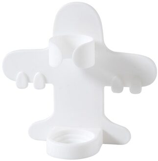 Elektrische Tandenborstel Muur Opknoping Gratis Punch Tandenborstelhouder Muur Gemonteerde Cartoon Rack Badkamer Tandenborstel Rack 02wit