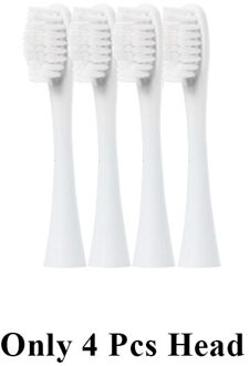 Elektrische Tandenborstel Oplaadbare Zwart Wit Sonic Tanden Borstel Mondhygiëne IPX7 Waterdicht Met Vervanging Opzetborstels 4stk brush heads2