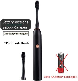 Elektrische Tandenborstel Oplaadbare Zwart Wit Sonic Tanden Borstel Mondhygiëne IPX7 Waterdicht Met Vervanging Opzetborstels accu Version 1