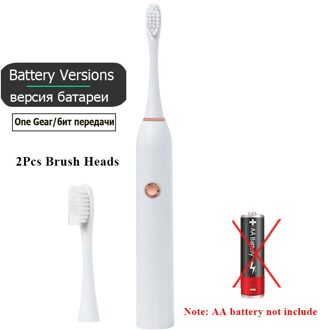 Elektrische Tandenborstel Oplaadbare Zwart Wit Sonic Tanden Borstel Mondhygiëne IPX7 Waterdicht Met Vervanging Opzetborstels accu Version 2