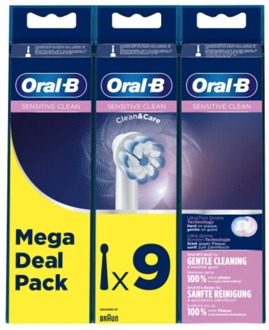 Elektrische Tandenborstel Oral-B Gevoelige Schone En Zorg Opzetborstels 9 st