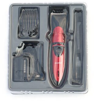 Elektrische Tondeuse Professionele Oplaadbare Tondeuse Haar Knippen clippers Machine Om Kapsel Baard Trimer Waterdicht rood