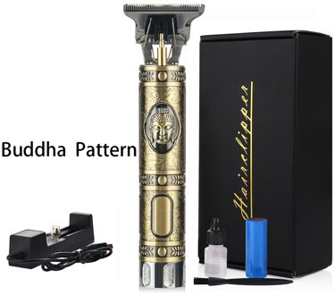 Elektrische Tondeuse Professionele Trimmer Voor Mannen Haar Snijmachine Kapper Baard Scheerapparaat Micro Scheermes Kapsel Dragon Boeddha Buddha patroon