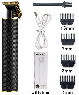 Elektrische Tondeuse Tondeuse Professionele Mannen Kapper Haar Snijmachine Oplaadbare Draadloze Baard Trimmer Haircutter type 4 met doos