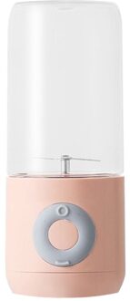 Elektrische Usb Oplaadbare Blender 500Ml Mini Voedsel Smoothie Processor Hand Held Persoonlijke Fruit Squeezer Juicer 4/6 Blades 4 blades roze