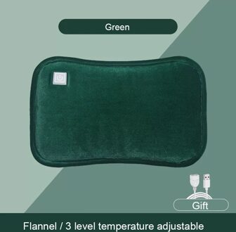 Elektrische Usb Warmer Grafeen Verwarming Winter Hand Voeten Warmer Tas Kussen Handschoenen Thermische Kleding Draagbare Kantoor Heater groen