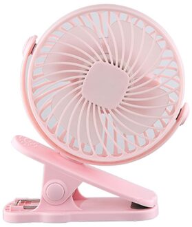 Elektrische Ventilator Voor Thuis Usb Opladen Desktop Clip Kleine Ventilator Thuis Kantoor Student Slaapzaal Stille Ventilator roze(180MA)