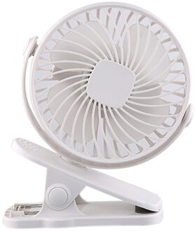 Elektrische Ventilator Voor Thuis Usb Opladen Desktop Clip Kleine Ventilator Thuis Kantoor Student Slaapzaal Stille Ventilator wit(1200MA)