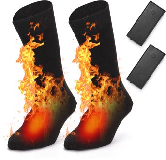 Elektrische Verwarmde Sokken Batterij Aangedreven Koud Weer Warmte Sokken Voor Mannen En Vrouwen Outdoor Camping Winter Warme Winter Sokken 2stk accu