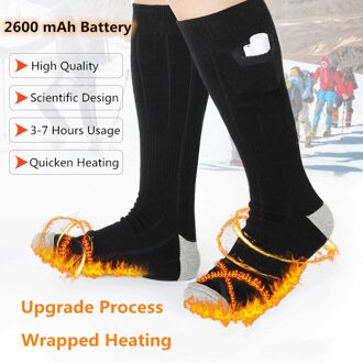 Elektrische Verwarmde Sokken Boot Voeten Warmer Usb Oplaadbare Batterij Sok Wintersport 2600 mAh
