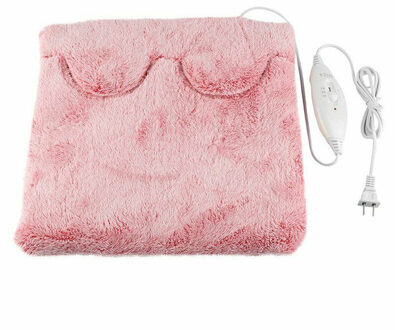 Elektrische Verwarmde Warm Gezellig Voet & Handwarmer Massager Verwarming Slippers Unisex Fluwelen Voeten Verwarmd Voet Warmer Massager Roze