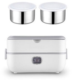Elektrische Verwarming Lunchbox Mini Soep Stoofpot Rijstkoker Keramische Maaltijd Container Bento Lunchbox Pap Voedsel Warmer Heater single laag / UK