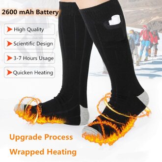 Elektrische Verwarming Sokken Volwassen Mannen Winter Warme Sokken Usb Opladen Verwarming Sokken Outdoor Sport Fietsen Sokken Sportkleding 2600 mAh