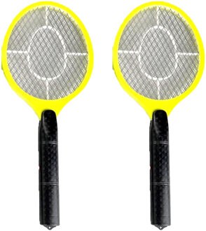 Elektrische vliegenmepper - 2x - geel - elektronische muggenmepper