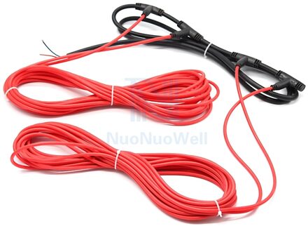 Elektrische Vloer Carbon Fiber Verwarming Kabel Agrarische Zaailing Teelt Hotline Kas Gematigde Controller Verwarming Draad 10M 12K draad