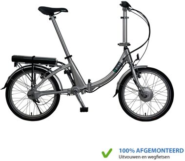 Elektrische Vouwfiets Compact Lage Instap met cardanas Zilver
