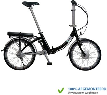 Elektrische Vouwfiets Compact Lage Instap met cardanas Zwart