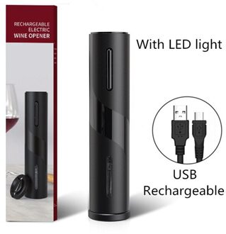 Elektrische Wijn Kurkentrekker Usb Opladen Automatische Rode Wijn Fles Opener Met Foliesnijder Voor Wijn Liefhebbers Keuken Accessoires USB Recharge