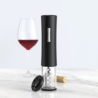 Elektrische Wijn Opener Oplaadbare Automatische Corkscrew Wijn Flesopener Met Usb-oplaadkabel Pak Voor Thuisgebruik dry accu zwart