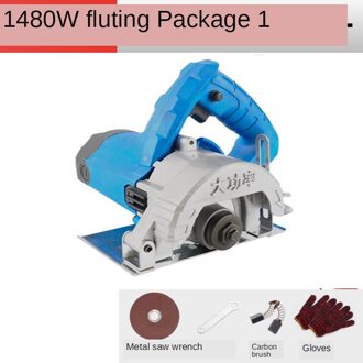 Elektrische Zaag Marmer Machine Keramische Tegel Draagbare Snijmachine Elektrische Staal Hout Multifunctionele Steen Steken Machine Witho Blauw