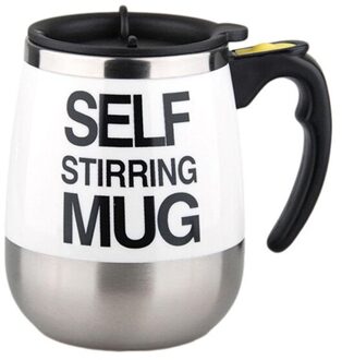 Elektrische Zelf Roeren Mok Automatische Self Mengen Spinning Geïsoleerde Smart Roestvrij Staal Thuis Mixer Melk Garde Cup wit