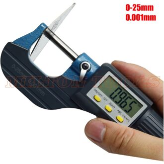 Elektronische Buiten Micrometer 0-25Mm 25-50Mm 50-75Mm 75-100Mm 0.001mm Digitale Micrometer Gauge Meter Micrometer Meetinstrumenten 0-25mm nieuw