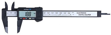 Elektronische Digitale Display Schuifmaat Micrometer Heerser 0-150Mm Grote Lcd Display Ruler Meten zwart