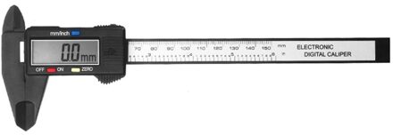 Elektronische Digitale Schuifmaat Koolstofvezel Vernier Gauge Micrometer Digitale Elektronische Schuifmaat Ruler 1 Pcs zwart