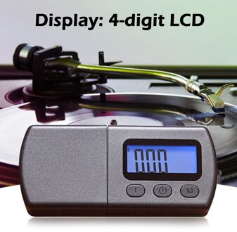Elektronische Draaitafel Stylus Meter Gauge Draagbare Magnetische Lcd Digitale Druk Lichtgewicht Draagbare Muziek Elementen