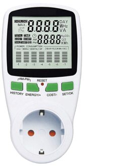 Elektronische Energiemeter Elektriciteit Voltage Wattage Stroomverbruik Digital Meten Socket Analyzer Wattage Monitor