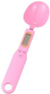 Elektronische Lepel Schaal Draagbare 500G/0.1G Nauwkeurige Digitale Keuken Maatlepels Lcd Display Voedsel Schaal Voor Thuis zonder Batte roze