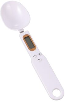 Elektronische Lepel Schaal Draagbare 500G/0.1G Nauwkeurige Digitale Keuken Maatlepels Lcd Display Voedsel Schaal Voor Thuis zonder Batte wit