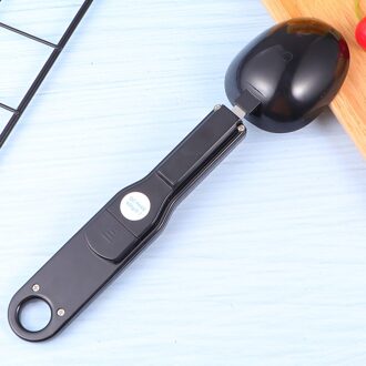 Elektronische Lepel Schaal Draagbare 500G/0.1G Nauwkeurige Digitale Keuken Maatlepels Lcd Display Voedsel Schaal Voor Thuis zonder Batte zwart